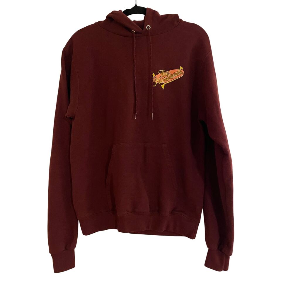 The Hundreds Burgundy Pullover Hoodie Size Small View 2